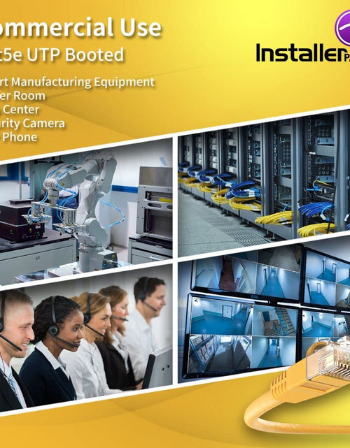 Load image into Gallery viewer, (10 Pack) Ethernet Cable CAT5E Cable UTP Booted 20 FT - Yellow - Professional Series - 1Gigabit/Sec Network/Internet Cable, 350MHZ
