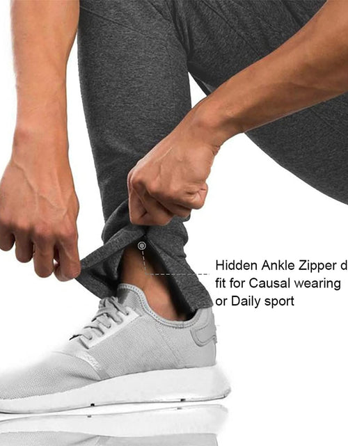 Load image into Gallery viewer, Mens Jogger Sport Pants, Casual Zipper Gym Workout Sweatpants Pockets
