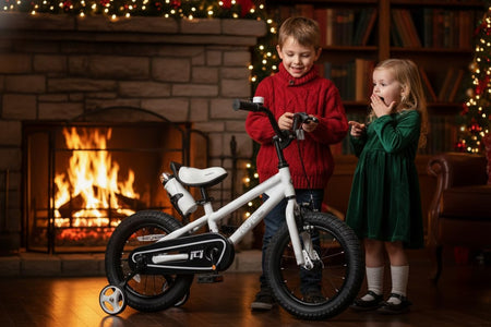 Kids Bike Boys Girls Freestyle Bicycle 12 14 16 Inch with Training Wheels, 16 18 20 with Kickstand Child'S Bike, Blue Red White Pink Green Orange