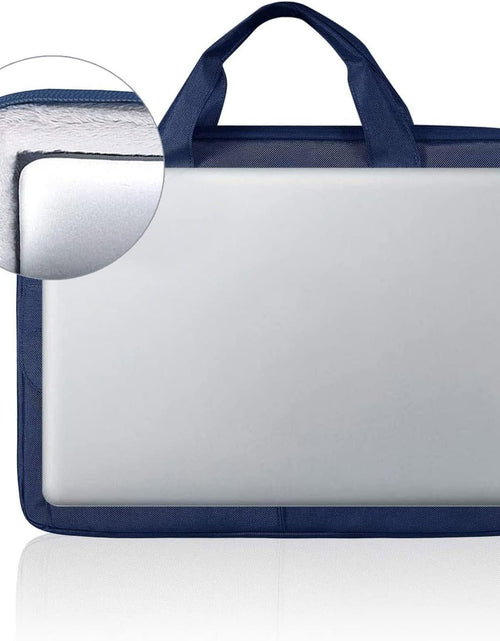Load image into Gallery viewer, Laptop Bag Case 17 17.3 Inch, Waterproof Computer Sleeve Cover Compatible with Macbook 17, 17-18 Inch HP Acer Dell Lenovo ASUS Laptop, Slim Briefcase with Shoulder Strap, Blue
