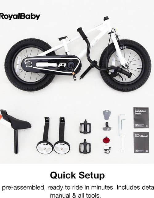Load image into Gallery viewer, Kids Bike Boys Girls Freestyle Bicycle 12 14 16 Inch with Training Wheels, 16 18 20 with Kickstand Child'S Bike, Blue Red White Pink Green Orange
