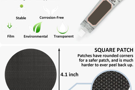 Trampoline Patch Repair Kit 4 Inch Circle on Patches | Repair Trampoline Mat Tear or Hole in a Trampoline Mat