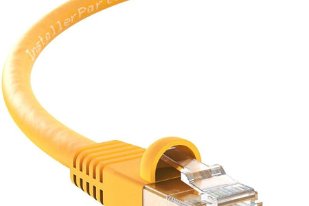 (10 Pack) Ethernet Cable CAT5E Cable UTP Booted 20 FT - Yellow - Professional Series - 1Gigabit/Sec Network/Internet Cable, 350MHZ
