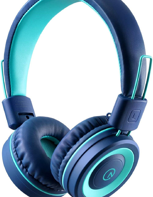 Load image into Gallery viewer, Kids Headphones -  K11 Foldable Stereo Tangle-Free 3.5Mm Jack Wired Cord On-Ear Headset for Children/Teens/Boys/Girls/Smartphones/School/Kindle/Airplane Travel/Plane/Tablet (Navy/Teal)

