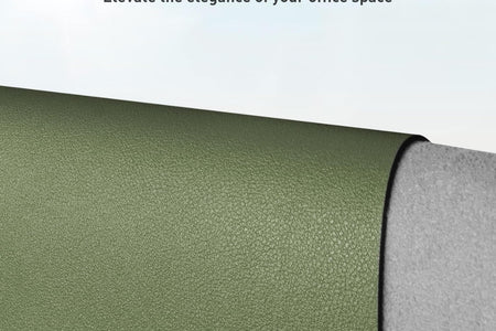 Leather Desk Pad Protector, Mouse Pad, Office Desk Mat, Non-Slip PU Leather Desk Blotter, Laptop Desk Pad, Waterproof Desk Writing Pad for Office and Home (31.5" X 15.7",Olive Green)