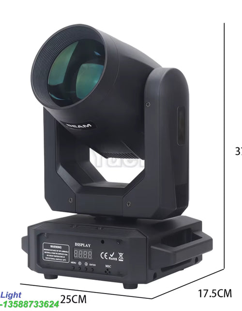 Load image into Gallery viewer, 2Pcs Stage Light Moving Head Light 200W 12 Gobos 8 Colors Spotlight DMX 512 with Sound Activated for Wedding DJ Party Lighting
