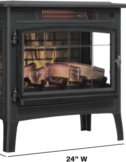 Load image into Gallery viewer, 3D Infrared Electric Fireplace Stove with Remote Control - Portable Indoor Space Heater - DFI-5010 (Bronze)
