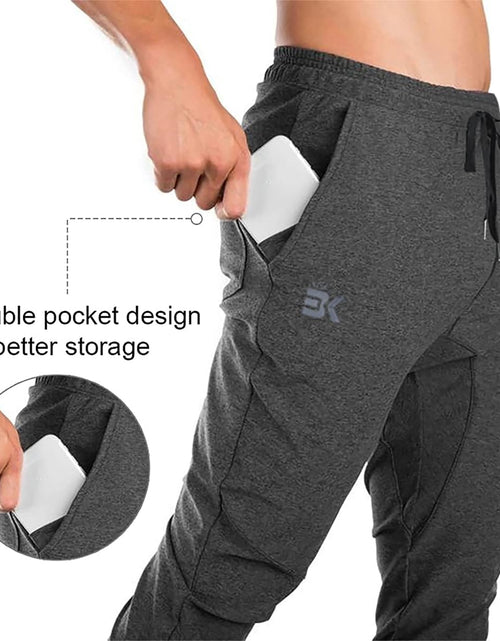 Load image into Gallery viewer, Mens Jogger Sport Pants, Casual Zipper Gym Workout Sweatpants Pockets

